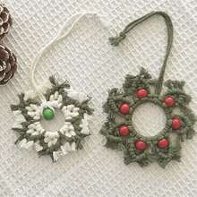 1pc Handmade Bohemian Snowflake Christmas Ornament, Ideal For Holiday Home Decor And Christmas Tree Gifts, Perfect Handmade Gift For Family And Friends, Christmas Party Decoration