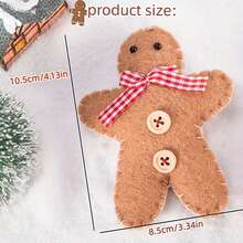 2pcs Handmade Gingerbread Man & Christmas Tree Ornaments - Hanging Holiday Decor, Suitable For Christmas Non-Feather Decoration, No Electricity Needed, Scene Setting, Christmas Party Decoration