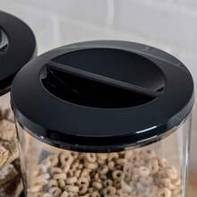 Triple Food Dispenser 6L Countertop Dry Food Dispenser Cereal Container Dispenser - Black - View 6