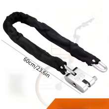 1pc Metal Cut Iron Anti-Theft Chain Lock, Suitable For Protecting Bicycles, Motorcycles And Cars, No Power Supply Needed