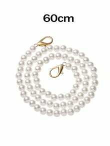 10mm Perlenkette mit Karabinerverschluss, verstellbare Länge 25-80cm, geeignet für Handtaschen, Umhängetaschen, Messenger Bags und Handys; elegante Perlenkette als Tragegriff, verwendbar für Damentaschen, Trinkflaschen-Ketten, Modeaccessoires; ein ideales Geschenk für Schwestern, Liebhaber und Modebewusste. - Verschiedenfarbig - Übersicht 11