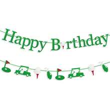 2件套，高尔夫主题DIY串旗，高尔夫运动主题生日派对装饰，绿色花环“Let's Par-Tee”横幅，高尔夫主题生日派对装饰，适合高尔夫主题派对、生日宝贝派对等场合。 - 彩色 - 查看 14