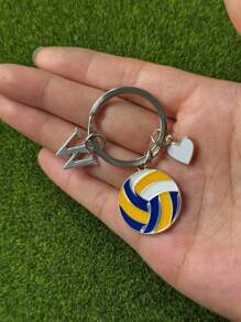 个性化排球钥匙扣礼品，送给段街运动员的礼物，感恩节和圣诞节礼物 - 黃色 - 查看 60