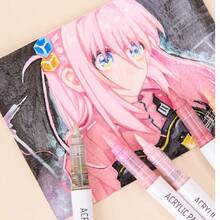 9/81/126 Colors Straight Liquid Acrylic Marker Pen Students Drawing Painting Graffiti Colour Pen Art Felt Pens Art Watercolor Pen