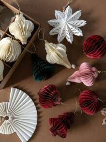 1/3pcs Christmas Tree Honeycomb Ball Pendant, Creative Honeycomb Lantern, Christmas Tree, Suitable For Thanksgiving, Christmas Party Home Decoration Christmas Decorations Room Decor Winter