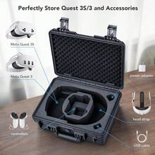 防水ハードケース Meta Quest 3S/Quest 3 (クエスト3S/クエスト3) VR とKIWI バッテリーヘッドストラップに適用 防水耐衝撃【ケースのみ】 - デフォルト - チェックする 2