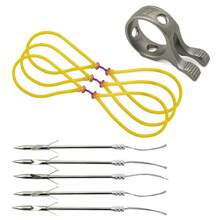 1 Set Outdoor Fishing Tools, Stainless Steel Fish Spear With Slingshot Accessories, Hunting Fishing Gear, Gift For Men And Women