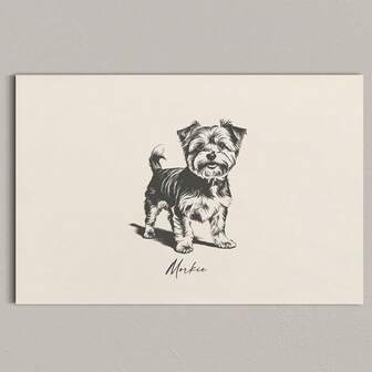 1 Pc Canvas Painting,Morkie, Dog, Illustration, Print, Artwork,Wood Framed Painting (1) Thickness 2.5 Cm/ 1 Inch-Home Decoration For All Occasions,Ideal New Year, Valentine's Day,Thanksgiving,Easter,Christmas Gift,Room Decoration Aesthetic,Wall Decoration Art,Perfect Gift,Autumn And Winter Wall Decoration,Living Room Decoration, Bedroom Decoration, Kitchen Decoration, Entry Decoration, Bathroom Decoration, Direct Wall Painting, High Quality Wall Painting Poster,Modern Home Decoration Stretched And Framed Ready To Hang