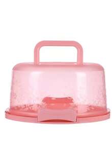 1 pieza Caja portátil para tartas y cupcakes con tapa y asas, contenedor de almacenamiento de tartas para bodas, cumpleaños, Navidad, hornear, fiestas