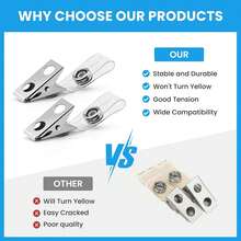 Easytle 30 Pcs Metal Badge Clips With PVC Straps ID Strap Clip Double Holes Badge Holder Clips ID Clip Badges, Work Badges - 30 Pcs - View 4