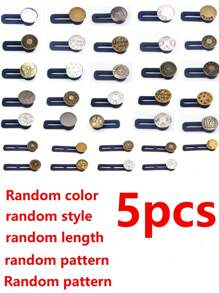 3pcs Random Waist Expansion Button Elastic Button Jeans Expansion Button Waist Extension Detachable Adjustable Universal Seam-Free Button - Multicolor - View 14