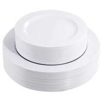 1 Set mit 25 Stücke 16,5 cm/24,1 cm quadratischen reinen weißen Speisetellern, wunderschönes und schönes Geschirr, wiederverwendbar und einfach zu reinigen. Perfekt für Hochzeiten, Geburtstagsfeiern, Familientreffen, Outdoor-Teambildungsaktivitäten und andere Anlässe.