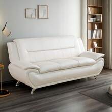 Leather Living Room Furniture Sets, Sectional Sofa Sets Modern Faux Leather Couch For Living Room Furniture Living Room Living Room Set Sectional Couch, White-1pc Sofa - Ghế sofa màu trắng - 1 chiếc - Xem 6