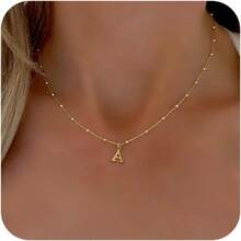 Personalized Initial Necklace For Women, Dainty A-Z Pendant Charm - I - View 8