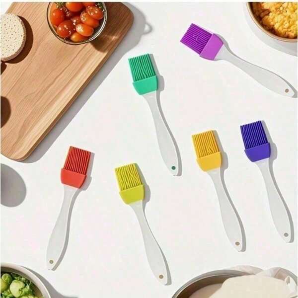 1Pcs  Oil Brush Kitchen Pancakes Household High Temperature Resistance Without Hair Loss Silicone Barbecue Baking Brush Oil Brush