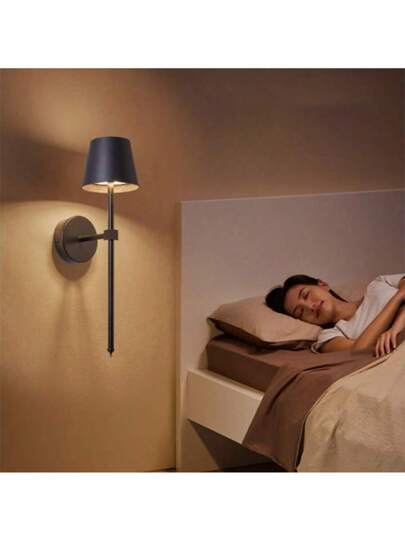 Wireless Wand Lamp, Small Cordless High Capacity Rechargeable Battery LED Light, Dimmable Lighting, Living Room, Bedroom, Corridor, Night Verlichting (Black) view 2