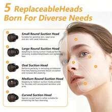 Elektrischer Gesichts-Dampfer & Porenreiniger - Elektrischer Mitesserentferner mit Warmkompresse, sanfter Saugkraft für gründliche Reinigung 500mAh