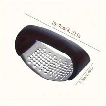 Stainless Steel Garlic Masher, Manual Garlic Crusher, Multifunctional Kitchen Gadget For Pressing, Squeezing & Mashing Garlic