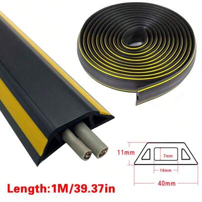 PVC Floor Cable Cover Protector Power Cable Covers Rubber Wire Cover Cable Tidy