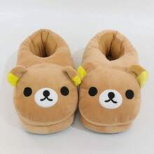 Luxury Winter Bear Cotton Ladies Slippers House Home Cartoon Cute Bear Home Indoor Couple Female Warm Indoor Slipper Casual - A - 查看 8