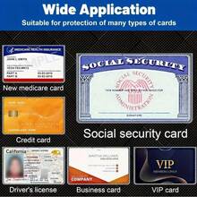 10 Pieces Premium Clear Card Holder Protectors For Cards, ID Cards, Postcards, Health Cards And Credit Cards - Durable Plastic, Strong And Reusable, Good Looking, Convenient To Carry, Simple To Use - Trong sáng - Xem 2