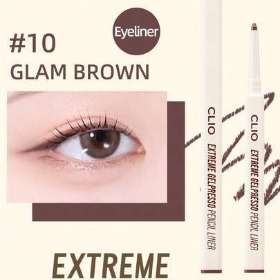 Clio K-Beauty EXTREME GELPRESSO 眼线笔，3mm 胶水/凝胶眼线笔，眼线笔/眼袋笔/眼下笔，色彩浓郁，色素沉着丰富，顺滑乳霜质地，持久耐用，哑光效果，防水防汗，日常彩妆，韩妆