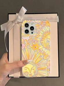 Abstract Sun Heart Liquid Silicone Mobile Phone Case Full-Body Protection Shockproof Anti-Fall TPU Soft Rubber CaseFOR-YOUR-BELOVED-PHONEFashionable - Kiểu 1 (1 cái) - Xem 2