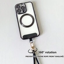 Adjustable Universal Phone Lanyard Strap, Retractable Halter Cord, Durable Anti-Drop Long Phone Chain For Outdoor Use - Multicolor - View 9