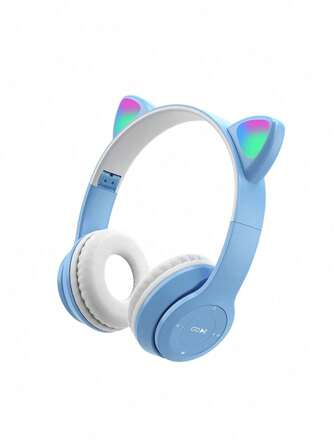 Reletech Diseño De Medio Oído, Estéreo, Larga Duración, Baja Latencia, Resistente Al Sudor, Auriculares Inalámbricos Plegables Y Divertidos Con Forma De Aretes