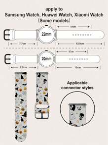 1 件万圣节黑猫柔软弹性透气舒适腕带替换表带兼容三星、Garmin、Honor 智能手表、 38mm 40mm 41mm 45mm 44mm 42mm 49mm，时尚休闲多色硅胶表带兼容 Ultra 系列 SE/10/9/8/7/6/5/4/3/2/1，1 件彩色花朵柔软弹性透气舒适腕带替换表带兼容