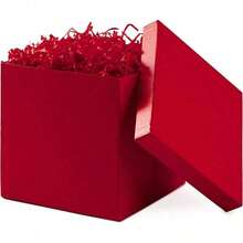 RE Medium Gift Box With Lid And Shredded Paper Fill (Royal Blue 7 Inch Box) For Birthdays, Graduations, Anniversaries, Father's Day, Christmas, Valentine's Day, All Occasion  Mystery Box/Blind Box/Mistery Box - 紅色 - 查看 2