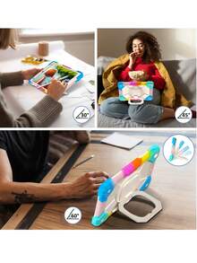 Colorblock Handheld Rotating Shockproof Protective Case With Shoulder Strap For Apple IPad Mini 7, IPad Mini 6, IPad 6th (9.7-Inch), IPad Pro 9.7 (2016), IPad 5th (9.7-Inch), IPad 10.2 7th Gen 2019, IPad 8th (10.2-Inch), IPad 9th Gen (10.2-Inch), IPad 11(A16 2025), IPad 10th (10.9-Inch), IPad Air 4th (10.9-Inch), IPad Air 5th Gen 2022, IPad Air 11-In.(M2)-2024, IPad Air 11(M3 2025)