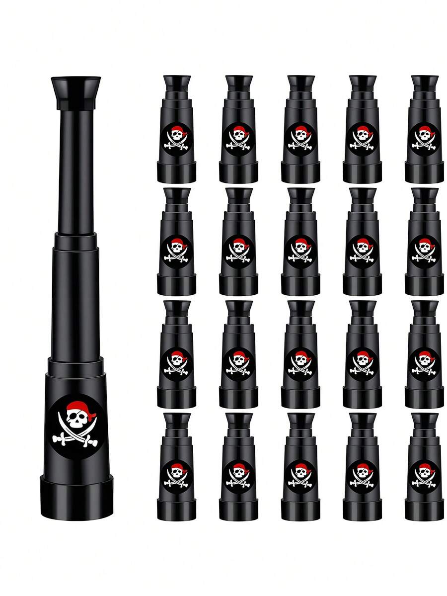 10pcs Pirate Telescope Prop - Portable Collapsible Spyglass | Halloween Decoration For Pirate Costume Accessories - Multicolor - View 1
