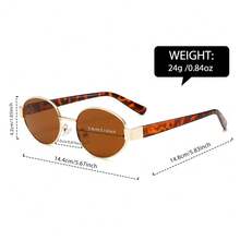 1 Pair Unisex Retro Oval Leopard Print Bohemian Style Fashion Fashion Glasses, Suitable For Vacation, Travel, Sports, Driving, Beach, Festivals, Street, Fishing, Outdoor Activities, Street Style Accessories, Party