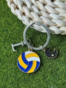 个性化排球钥匙扣礼品，送给段街运动员的礼物，感恩节和圣诞节礼物 - 黃色 - 查看 92