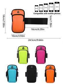 跑步臂带手机支架，男女通用跑步臂保护收纳袋，带拉链吸汗腕带，运动健身徒步臂带袖 - 黑色，吸汗臂包，适用于健身房健身运动跑步慢跑户外徒步和骑行跑步配件健身包女士运动包 - 彩色 - 查看 10