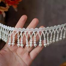手工串珠仿珍珠流苏吊坠DIY服装蕾丝花边配饰，适用于吊坠链、项圈、婚纱配饰、服装材料、头饰、鞋子DIY用品 - 彩色 - 查看 7