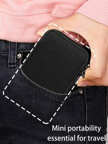 1 件氯丁橡胶拉链手机壳带挂绳 - 防震防水手机保护袋，便携式手机包，适合旅行、日常使用和户外活动，兼容大多数手机，是送给朋友、家人和技术爱好者的完美礼物，毕业/公路旅行必备礼物，适合精通技术的朋友和家人充电器外壳移动电源手机充电器数码相机配件 - 彩色 - 查看 6