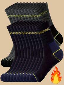 5 双男士吸湿排汗防臭中筒袜，低帮踝袜，适合工作，四季皆宜 - 彩色 - 查看 4