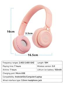 JCMO 1个可折叠无线耳机，带可伸缩线缆、通用手机遥控器和高清麦克风 - 兼容电脑/平板电脑/手机，旅行耳机，无线耳机，手机，旧耳机，带麦克风的无线耳机，耳塞，无线耳塞，廉价耳机，包耳式耳机，带麦克风的耳机，耳机，无线耳机 - 彩色 - 查看 11