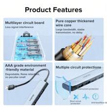 llano USB 3.0 4 Port Hub For Printer Mouse Keyboard HD Flash Drive USB C With 4 Port USB 3.0 Hub