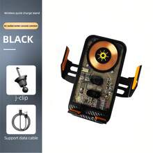 SUONEE Kabelloses AutoHandy-Ladegerät, Halterung, Ständer, 15 W, Schnellladung, automatische Klemmung, Lüftungsschlitz, Autozubehör für iPhone 16 SE 15 14 13 12 11 Xs Max XR S25 S24 S23 S22 S21 S20 S10+ S9 Note 20 Note 10, kabellose FunktionsHandy