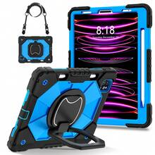 Colorblock Handheld Rotating Shockproof Protective Case With Shoulder Strap For Apple IPad Mini 7, IPad Mini 6, IPad 6th (9.7-Inch), IPad Pro 9.7 (2016), IPad 5th (9.7-Inch), IPad 10.2 7th Gen 2019, IPad 8th (10.2-Inch), IPad 9th Gen (10.2-Inch), IPad 11(A16 2025), IPad 10th (10.9-Inch), IPad Air 4th (10.9-Inch), IPad Air 5th Gen 2022, IPad Air 11-In.(M2)-2024, IPad Air 11(M3 2025)
