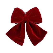 1 pieza Lazo navideño, Colgante navideño rojo, Decoración de boda de terciopelo, Decoración colgante para árbol de Navidad, Decoraciones navideñas para decoración del hogar, decoración de habitación, invierno