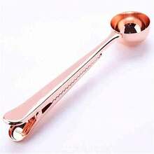 AF10 PCS Scoop With Clip 2in1 Stainless Steel Coffee Scoop And Bag Clip For Measuring Coffee Tea Protein Powder Instant Drinks