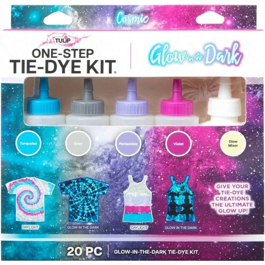 Glow In The Dark Cosmic Galaxy 4 - Color Tie - Dye Kit With Glow Mix