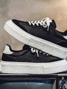 Pantofi de pânză pentru bărbați, adidași cu talpă groasă, pantofi casual respirabili, marcă, primăvară/vară