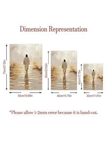 3 Pieces Jesus Walking On Water Posters Sheep Hanging Paintings Jesus Christ Art Printing Religion Wall Arts Vintage Wall Prints Modern Wall Picture Church Mural Living Room Wall Decor No Frame
