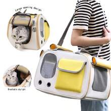 Foldable Airline Approved Pet Carrier Bag For Small Dogs Cats Rabbits Puppies - Durable Oxford Fabric Travel Tote With Ventilation Mesh & Secure Zipper Closure | Soft-Sided Lightweight Design For Airplane Car Outdoor Hiking Walking Shopping Vet Visit | Portable Puppy Cat Handbag Carrier Purse For Daily Use | Christmas Birthday Gift For Pet Lovers (IISVGE) Cat Carrier Cat Bag