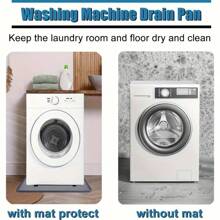 1pc Silicone Washing Machine Drip Tray, Non-Slip Washing Machine Drain Tray, Anti-Vibration Floor Protector For Dryer And Washing Machine, Easy To Clean Drip Pad, Non-Hole Design